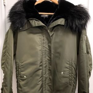 Brand new Maje fur parka